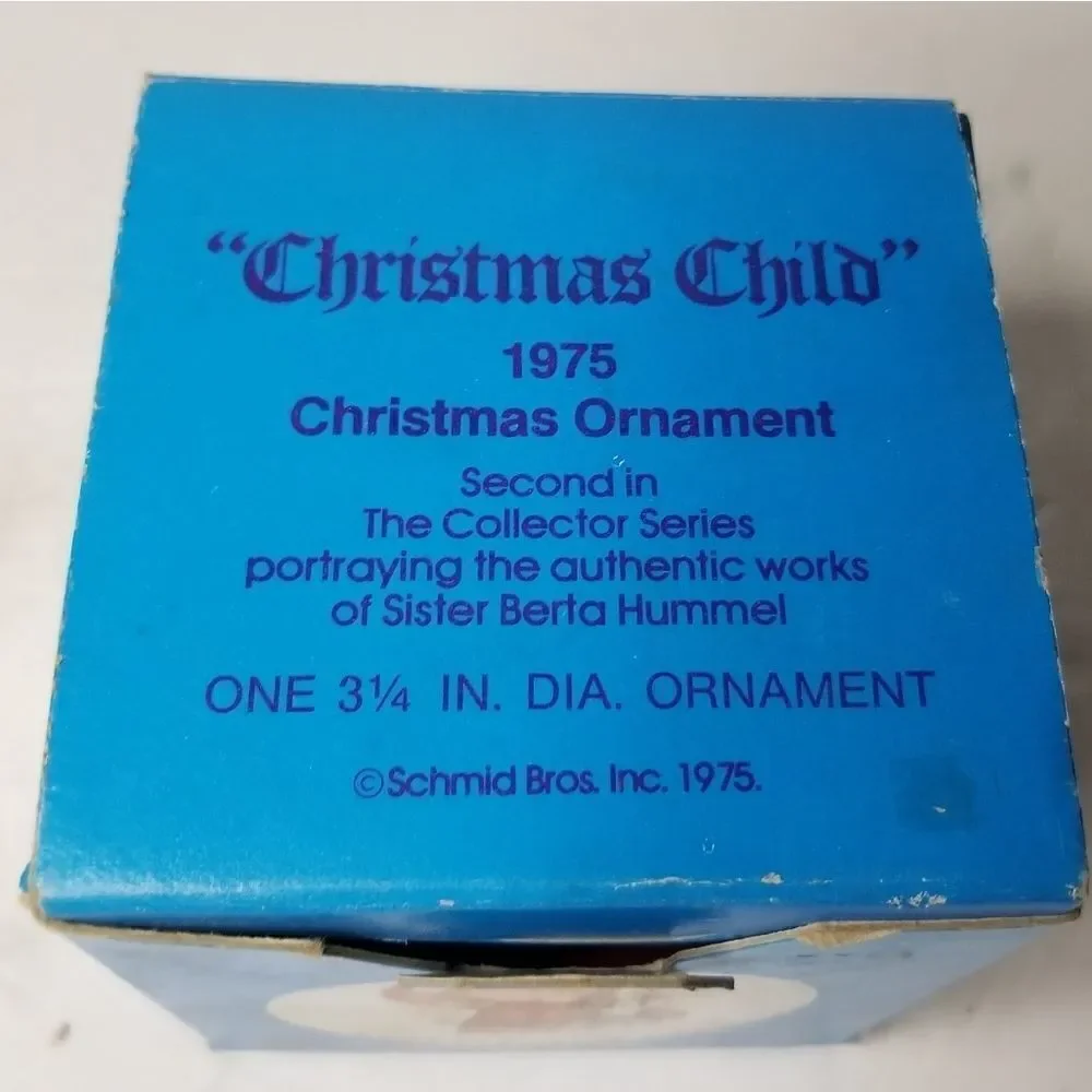 Vintage 1975 Christmas tree ornament with box Berta Hummel Christmas Child